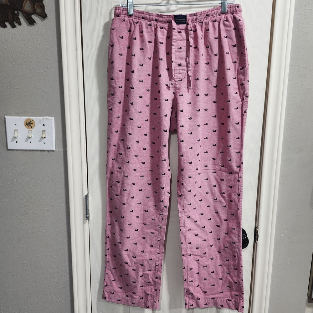 Southern Marsh Duck Pajama Pants Men's Medium Preppy Pockets 100% Cotton Red LN